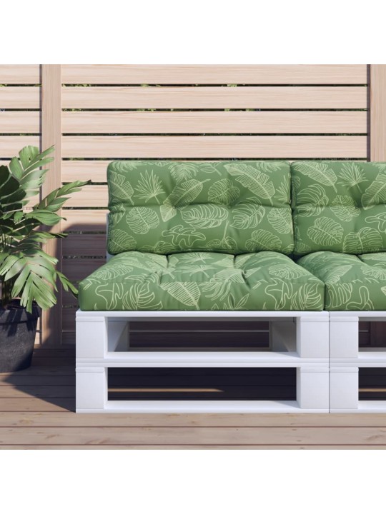 Poduška na palety vzor listů 80 x 40 x 12 cm textil