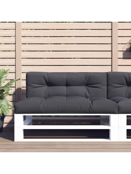 Poduška na palety antracitová 120 x 40 x 12 cm textil