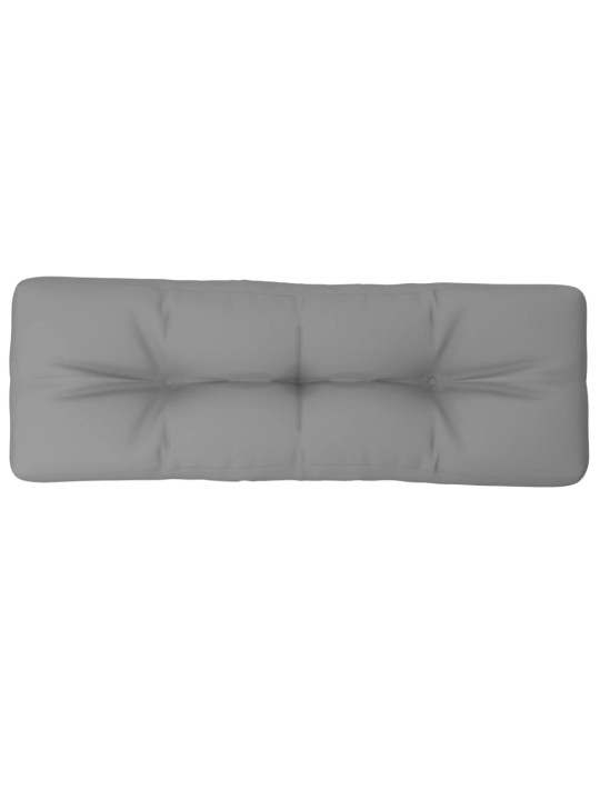 Poduška na palety šedá 120 x 40 x 12 cm textil