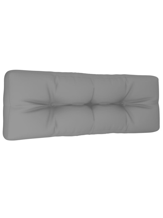 Poduška na palety šedá 120 x 40 x 12 cm textil