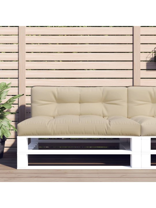 Poduška na palety béžová 120 x 40 x 12 cm textil