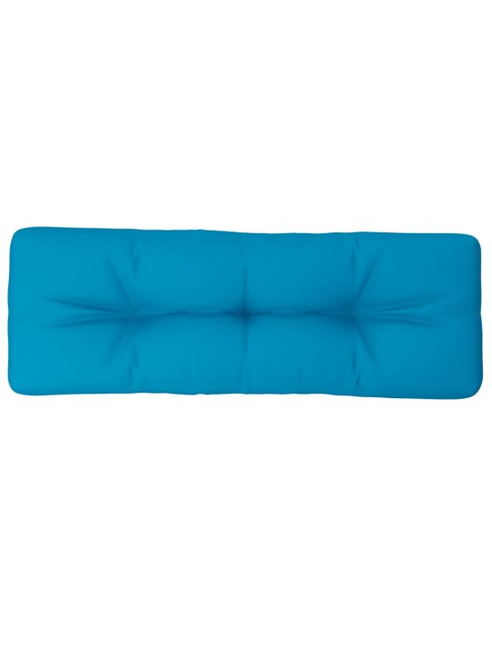 Poduška na palety světle modrá 120 x 40 x 12 cm textil