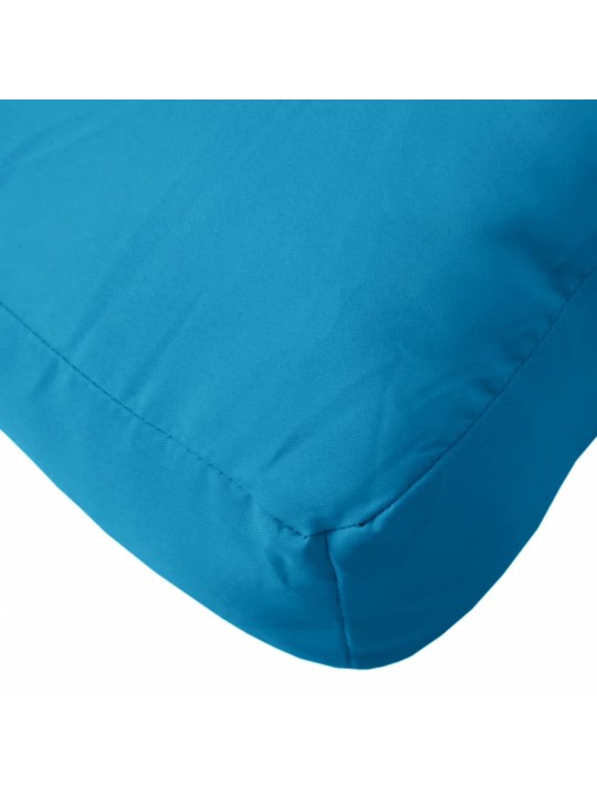 Poduška na palety světle modrá 120 x 40 x 12 cm textil
