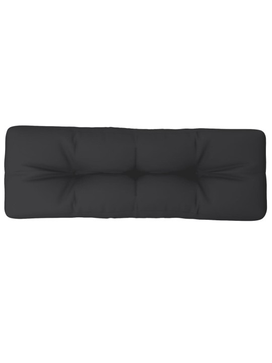 Poduška na palety černá 120 x 40 x 12 cm textil