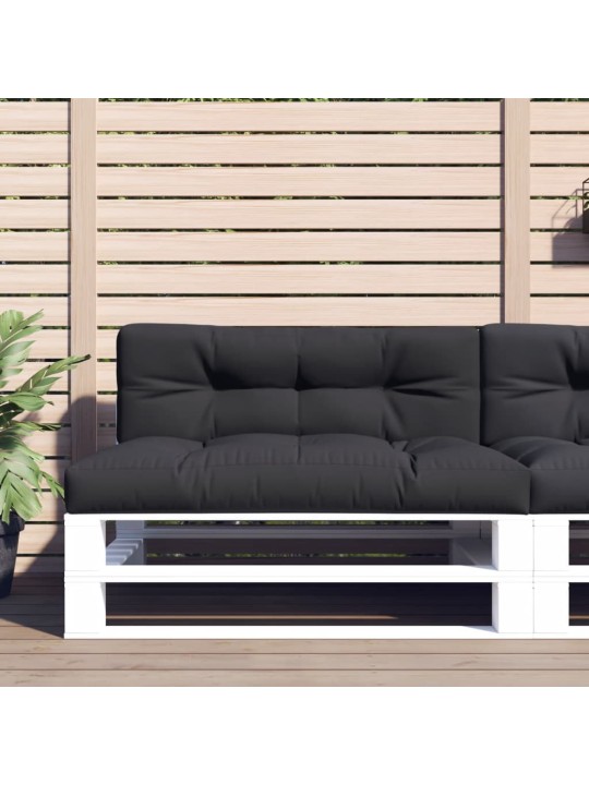 Poduška na palety černá 120 x 40 x 12 cm textil