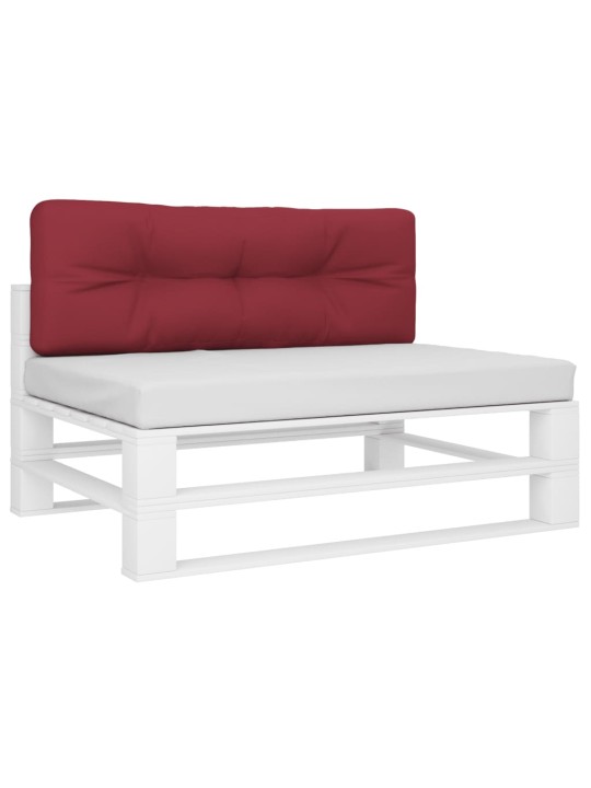 Poduška na palety vínová 120 x 40 x 12 cm textil
