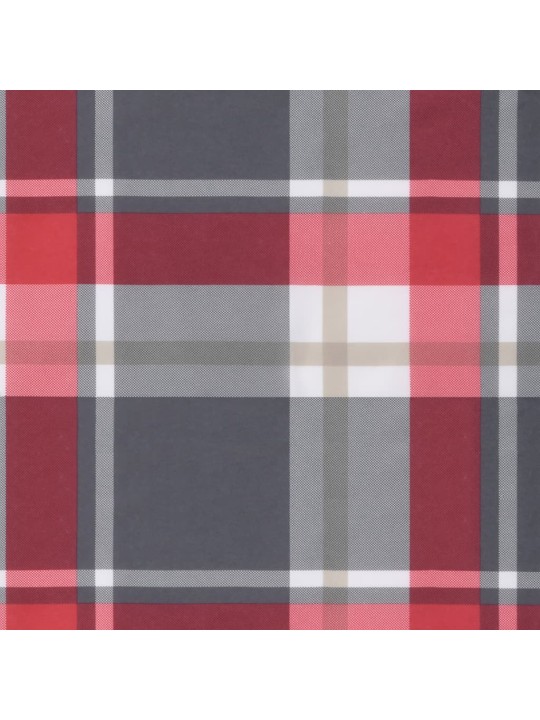 Poduška na palety červená károvaná 120 x 40 x 12 cm textil
