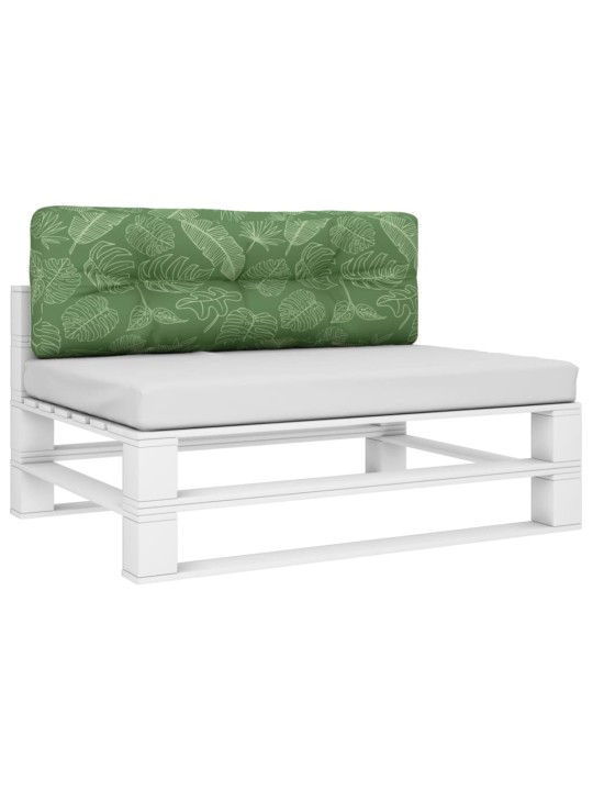 Poduška na palety vzor listů 120 x 40 x 12 cm textil