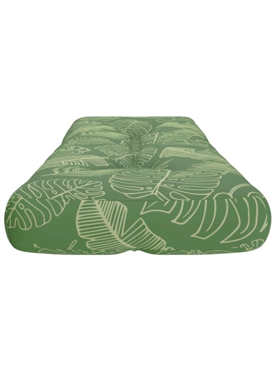 Poduška na palety vzor listů 120 x 40 x 12 cm textil