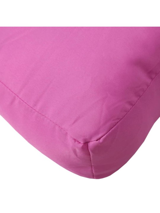 Poduška na palety růžová 120 x 40 x 12 cm textil