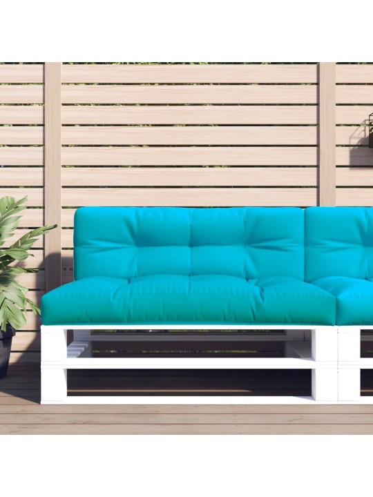 Poduška na palety tyrkysová 120 x 40 x 12 cm textil