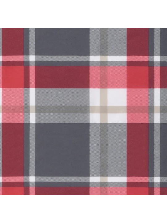 Podušky na palety 2 ks červené kárované textil