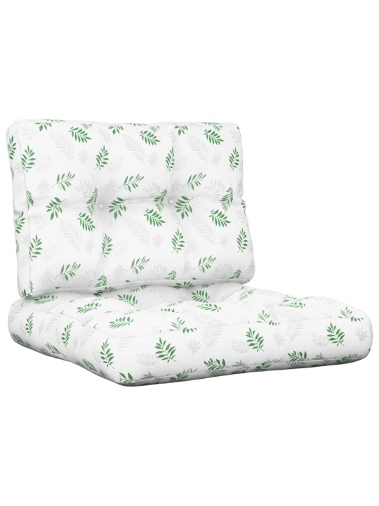 Podušky na palety 2 ks vzor listů textil