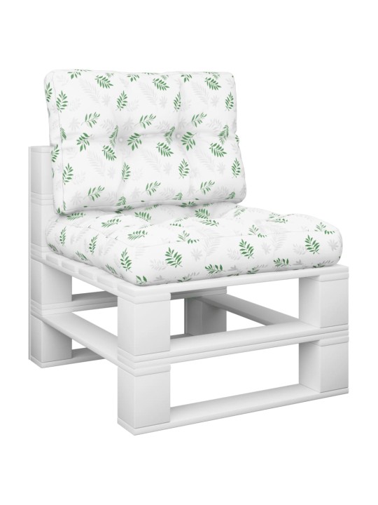 Podušky na palety 2 ks vzor listů textil