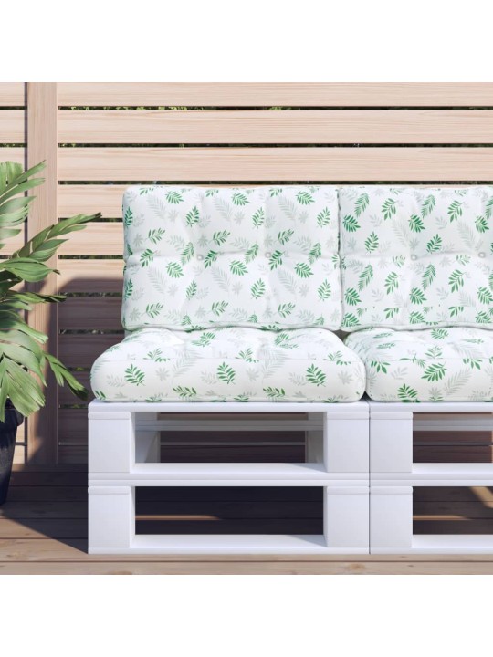 Podušky na palety 2 ks vzor listů textil