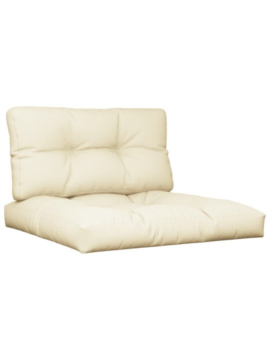 Podušky na palety 2 ks krémové textil