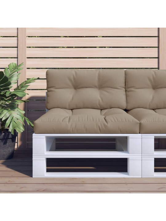 Podušky na palety 2 ks taupe textil
