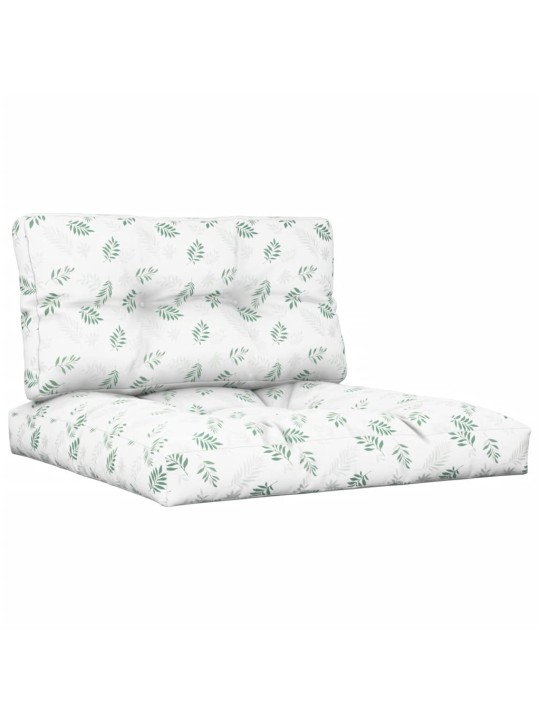 Podušky na palety 2 ks vzor listů textil
