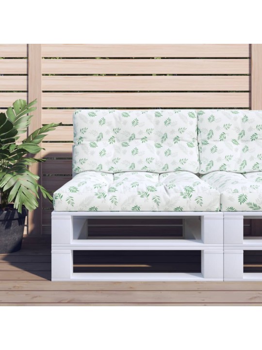Podušky na palety 2 ks vzor listů textil