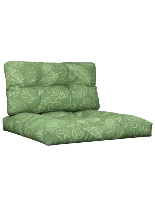 Podušky na palety 2 ks vzor listů textil