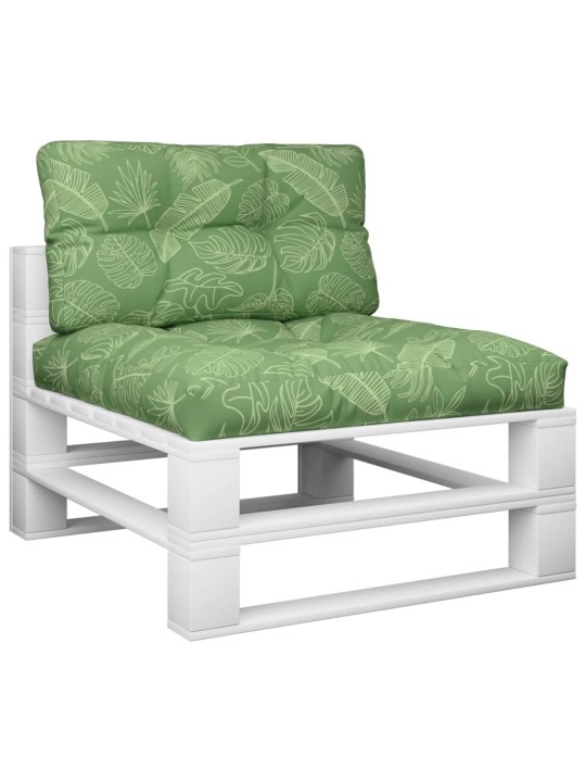 Podušky na palety 2 ks vzor listů textil