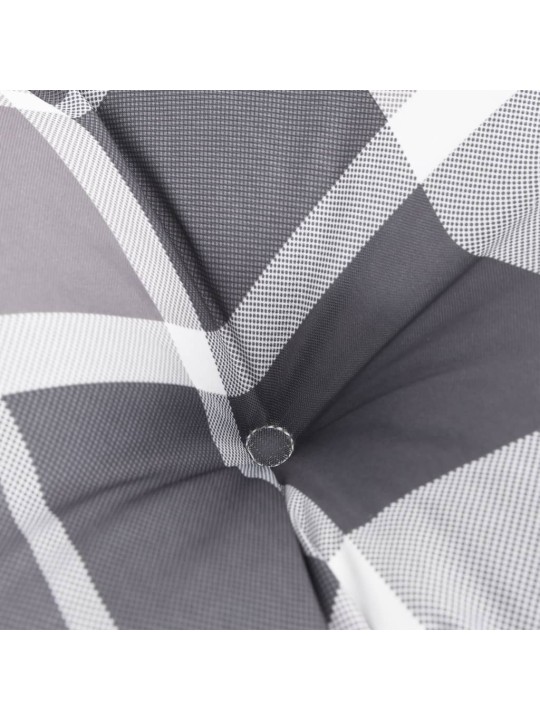 Podušky na palety 2 ks šedé kárované textil