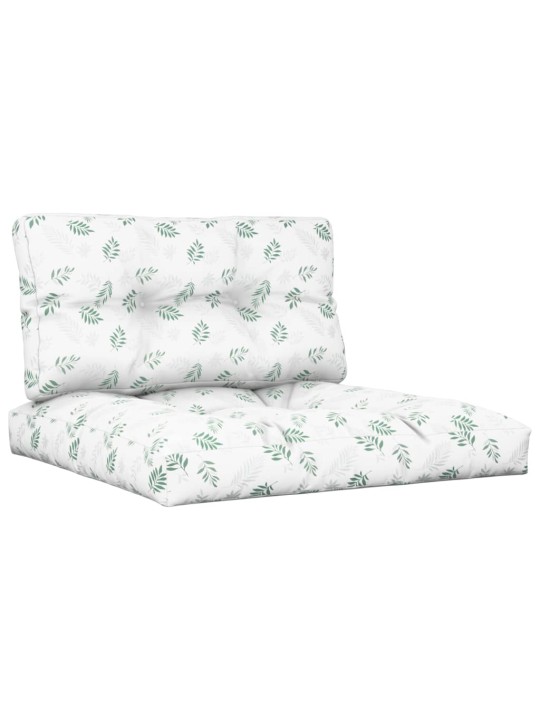 Podušky na palety 2 ks vzor listů textil
