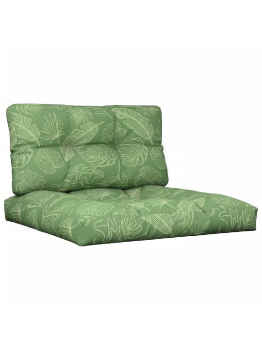 Podušky na palety 2 ks vzor listů textil