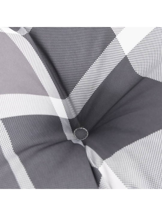 Podušky na palety 2 ks šedé kárované textil