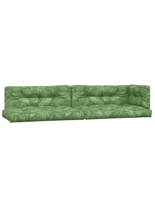 Podušky na palety 5 ks vzor listů textil