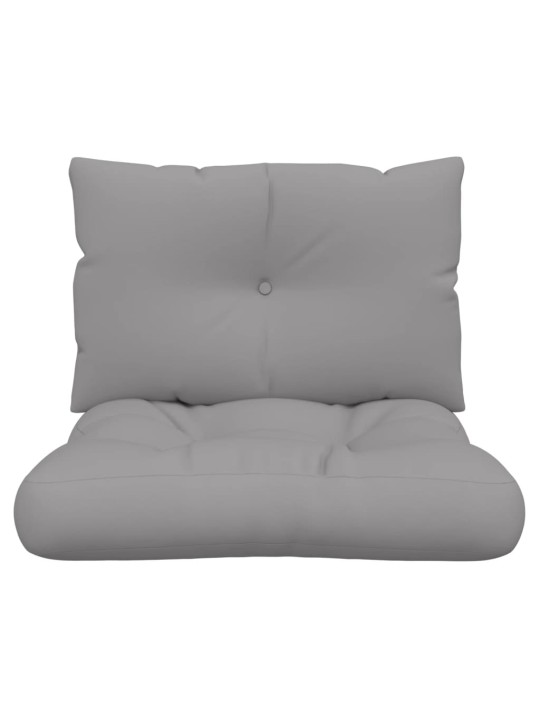 Podušky na palety 2 ks šedé textil