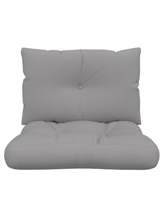 Podušky na palety 2 ks šedé textil