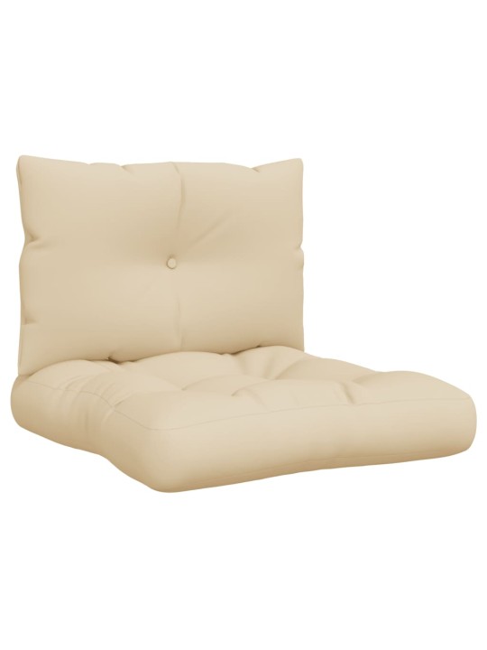 Podušky na palety 2 ks béžové textil