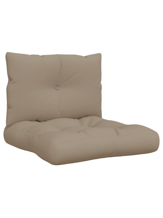 Podušky na palety 2 ks taupe textil