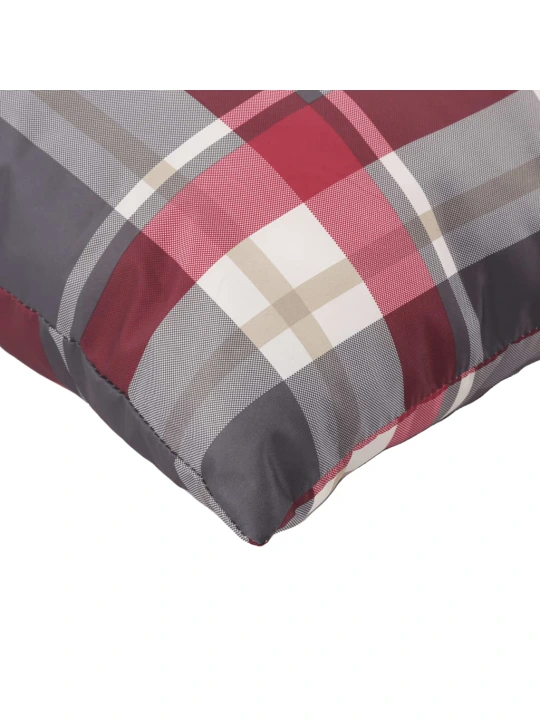 Podušky na palety 2 ks červené kárované textil