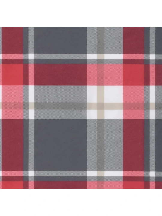 Podušky na palety 2 ks červené kárované textil
