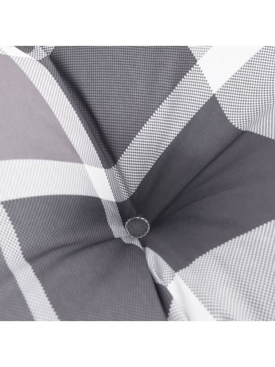 Podušky na palety 2 ks šedé kárované textil