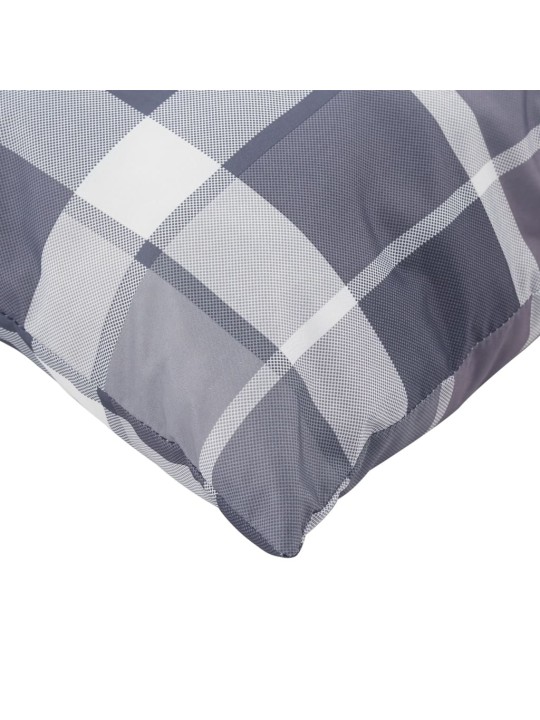 Podušky na palety 2 ks šedé kárované textil