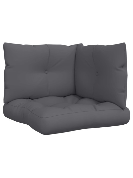 Podušky na palety 3 ks antracitové textil