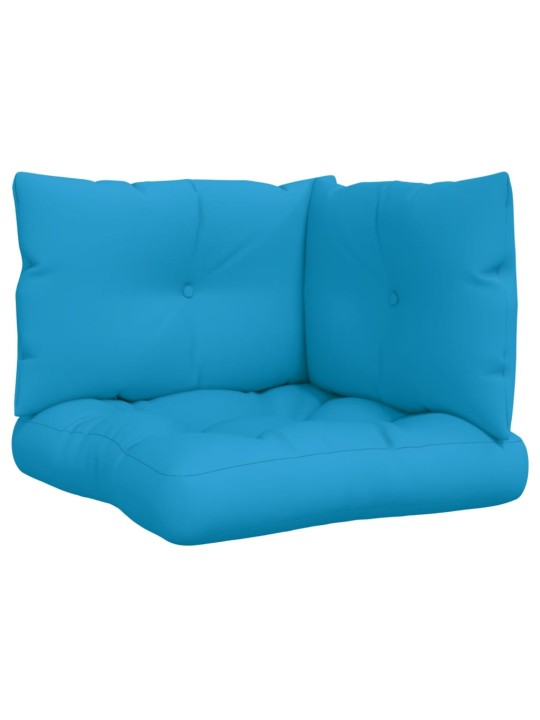Podušky na palety 3 ks modré textil