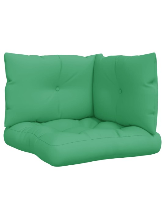 Podušky na palety 3 ks zelené textil