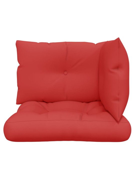 Podušky na palety 3 ks červené textil