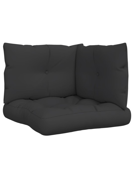 Podušky na palety 3 ks černé textil