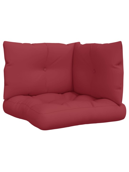 Podušky na palety 3 ks vínové textil