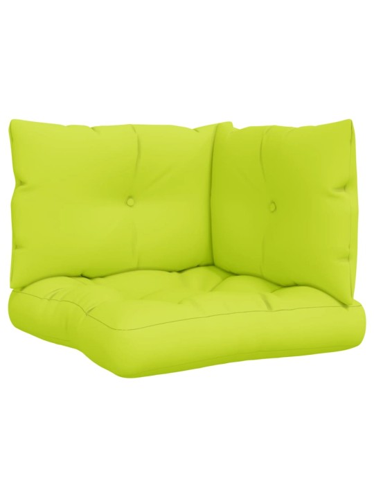 Podušky na palety 3 ks jasně zelené textil