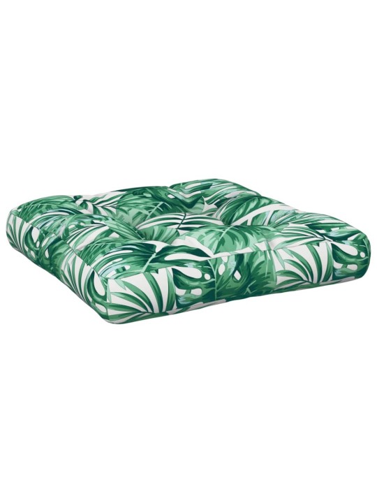 Poduška na palety vzor listů 60 x 61,5 x 10 cm textil
