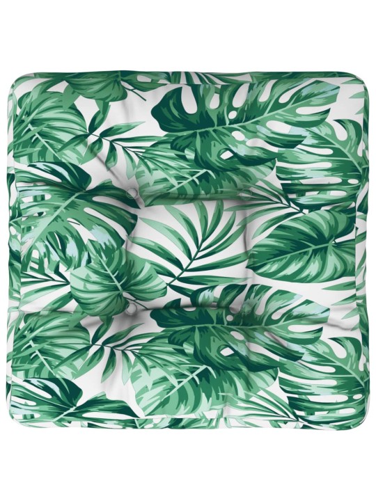 Poduška na palety vzor listů 60 x 61,5 x 10 cm textil