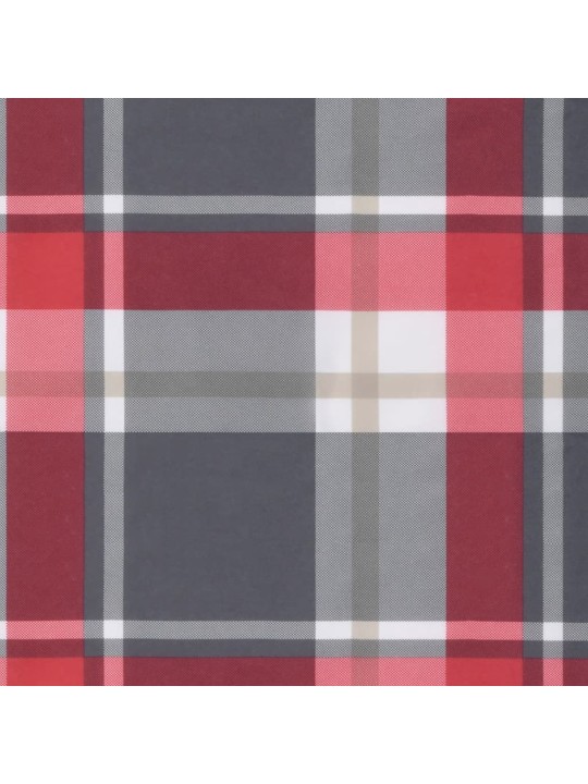 Poduška na palety červená károvaná textil