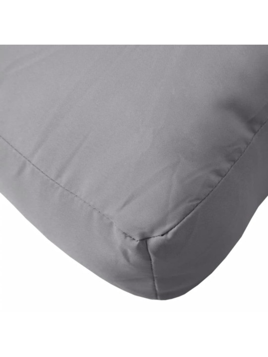 Poduška na palety šedá 58 x 58 x 10 cm textil
