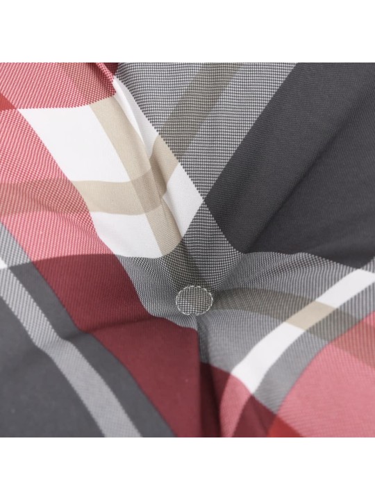 Poduška na palety červená károvaná 58 x 58 x 10 cm textil